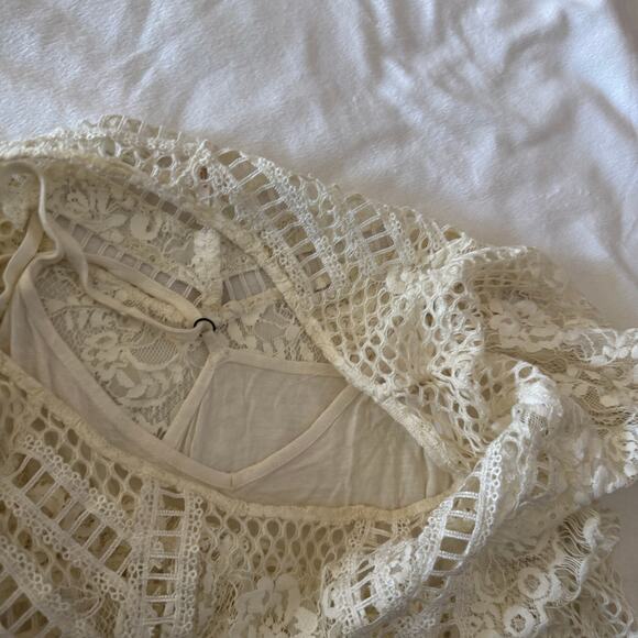 Free People Luna Lace Dress Ivory Small - Picture 7 of 7